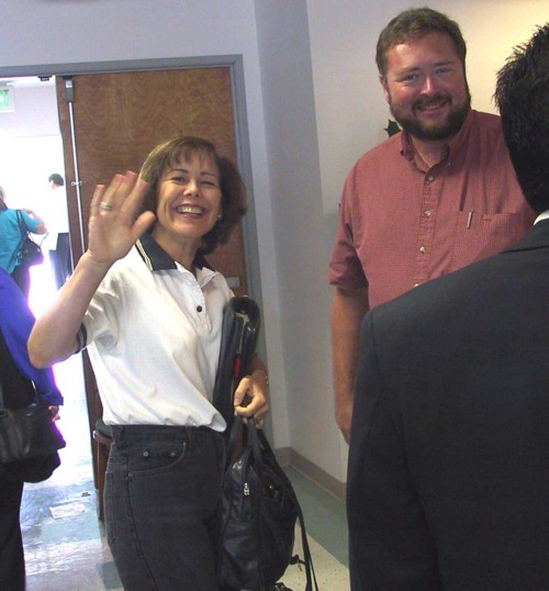 Our club president Andrea waves to her adoring fans!